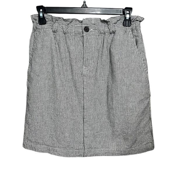J. CREW Blue and White Striped Chambray Mini Skirt Women’s Size 4 - Picture 1 of 8